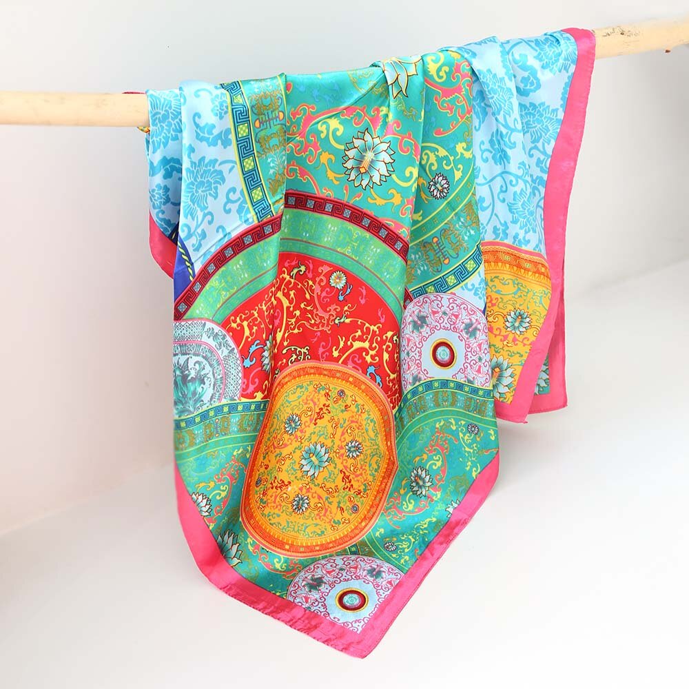 Satin bandana scarf barok ocean – Love Ibiza