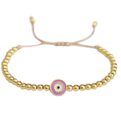 Bracelet evil eye gold purple