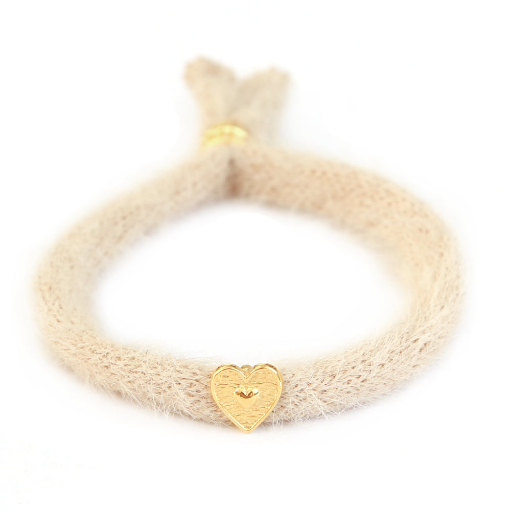 Armband flauschig beige