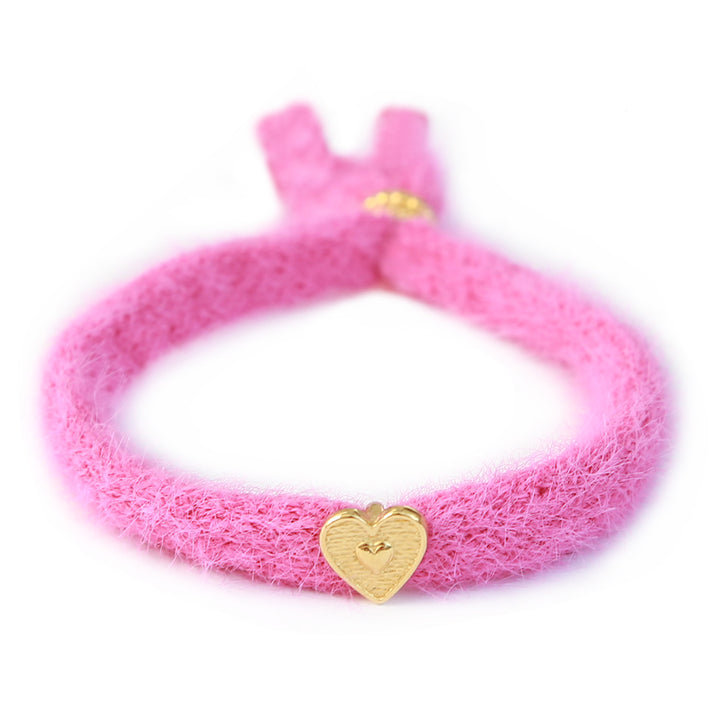 Bracelet fluffy pink