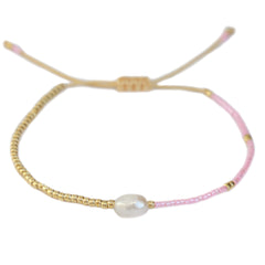 Bracelet miyuki pearl pink