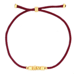 Le bracelet love bordeaux or