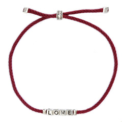 Le bracelet love argent bordeaux