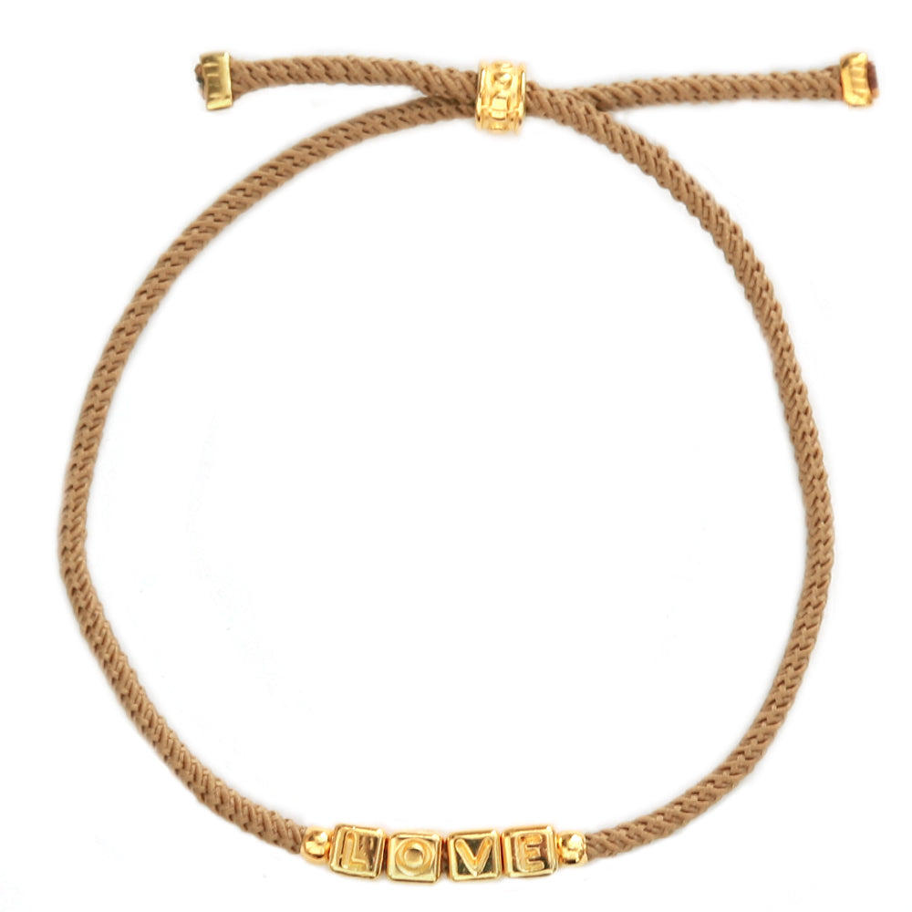 Le bracelet love caramel or