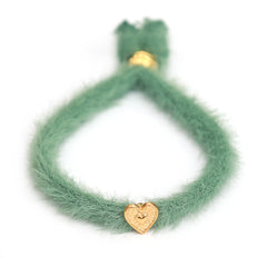 Armband flauschig grün