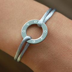 Armband circle love zilver