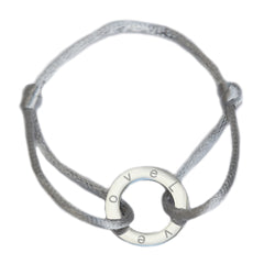 Armband circle love zilver