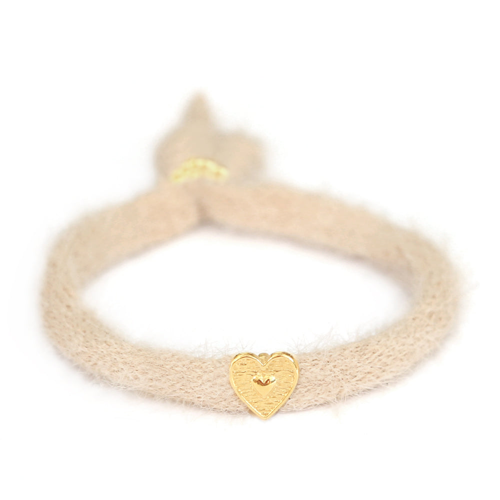 Armband flauschig beige