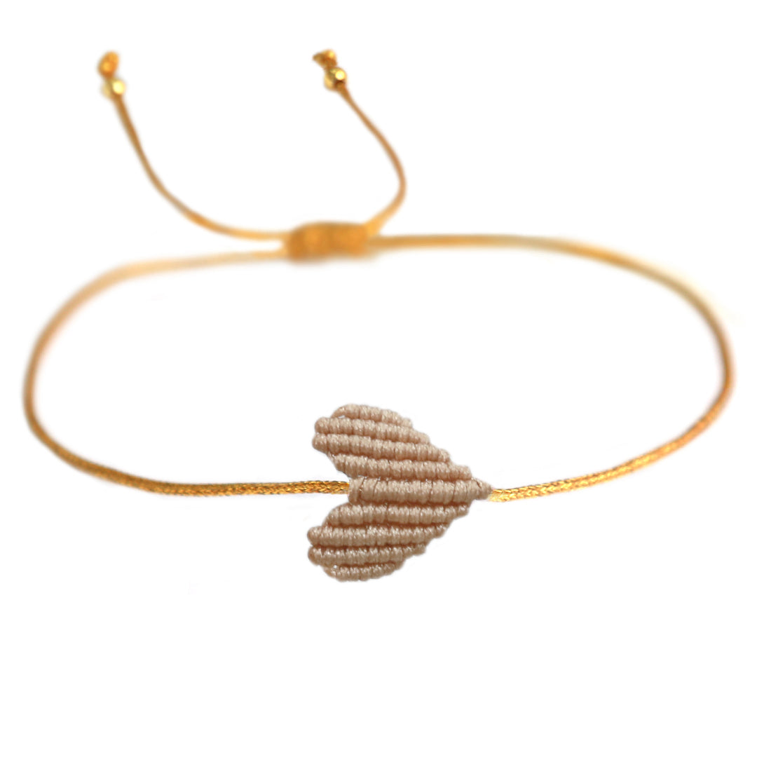 Bracelet coeur beige