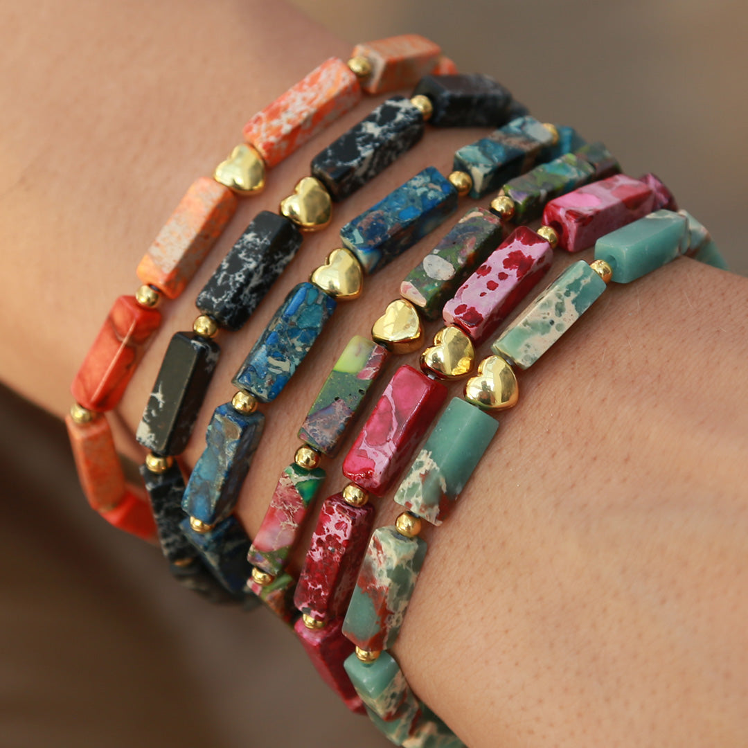 Armband mon amour burgunderrot