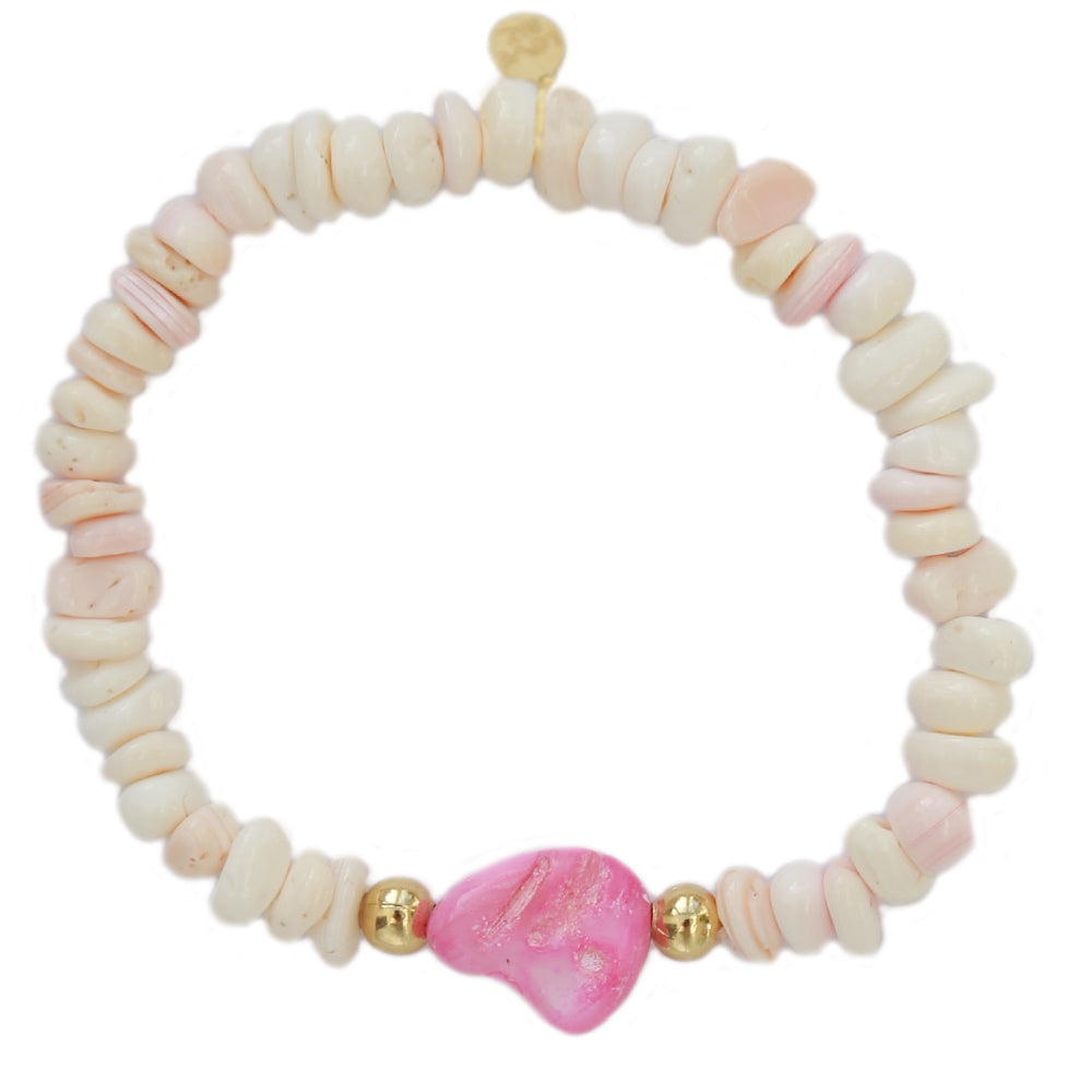 Bracelet shell stone white