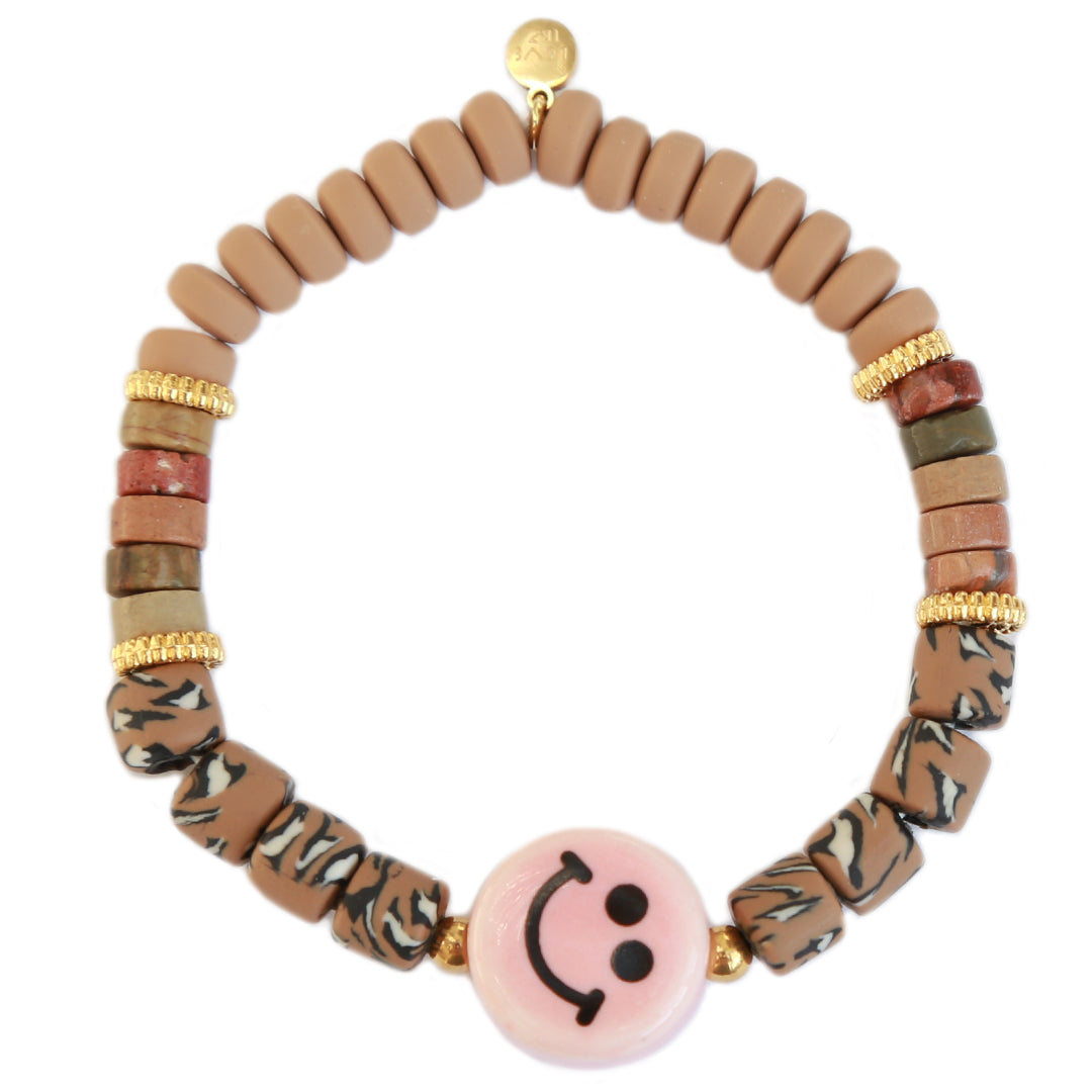 Bracelet smiley brown