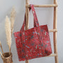 Blockprint shoulder bag orange autumn