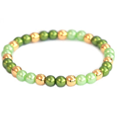 Armband golden ball green