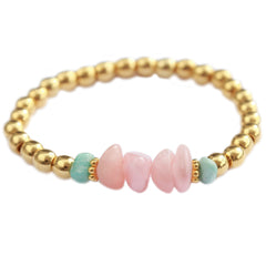 Bracelet amazonite rose et turquoise