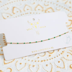 Anklet little dots green