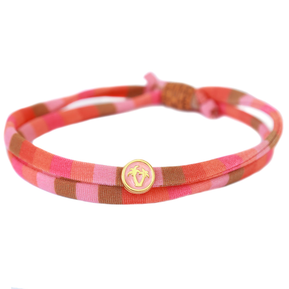 Bracelet de cheville wrap peach palm