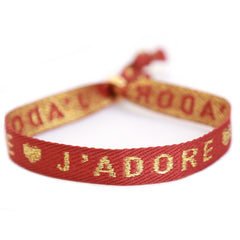 Bracelet tissé j'adore