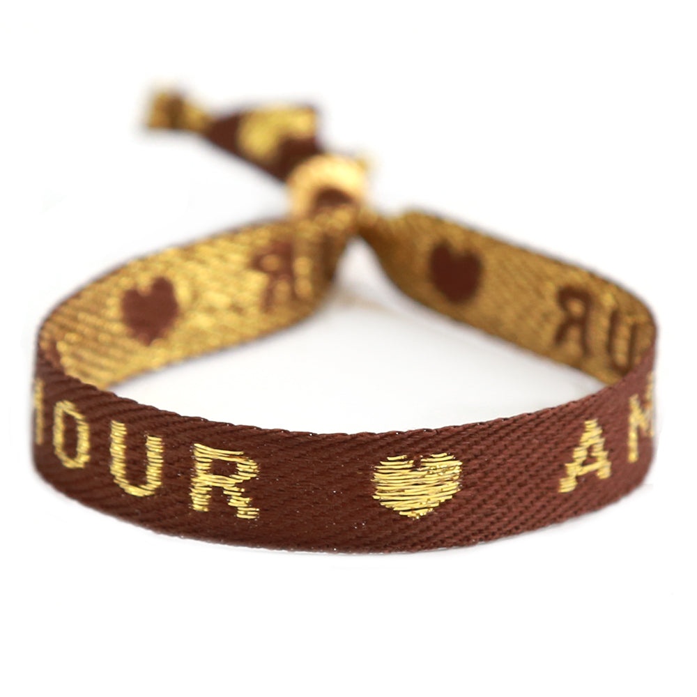 Bracelet tissé amour