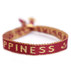 Woven bracelet happiness gold