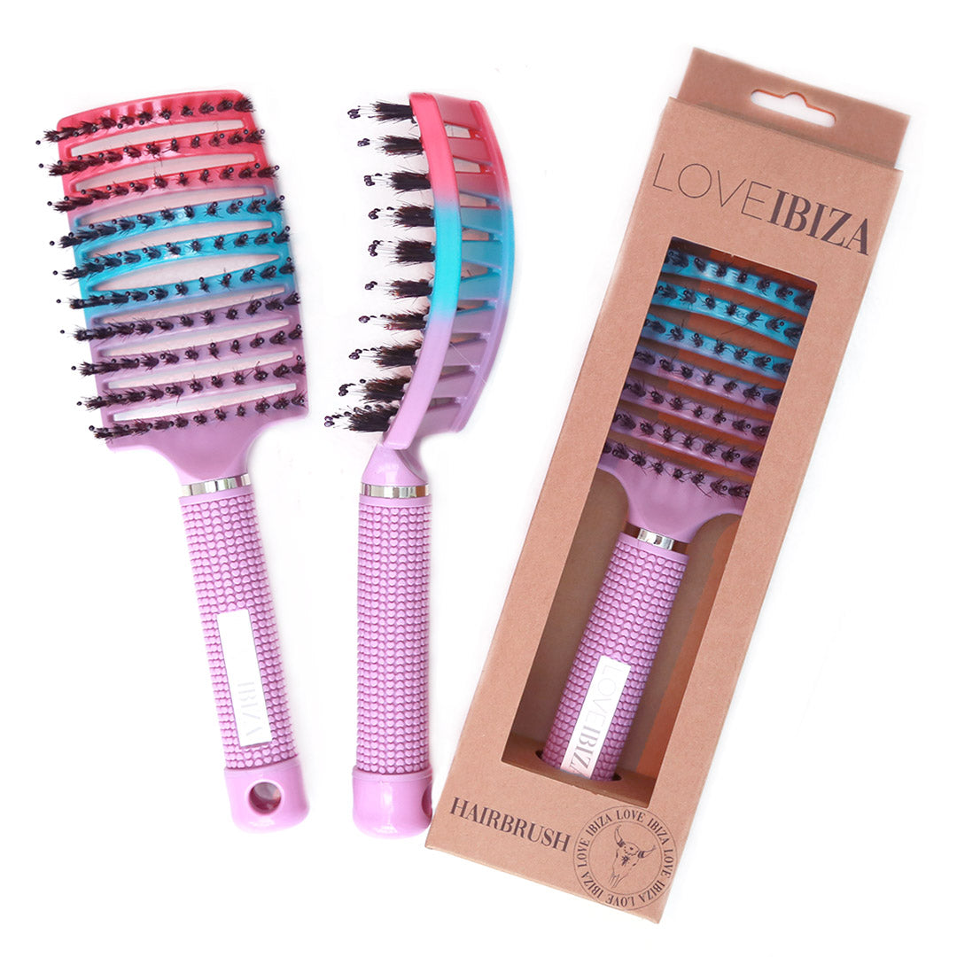 Brosse à cheveux anti-emmêlement rose ombre