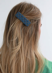 Pince à cheveux denim bleu foncé