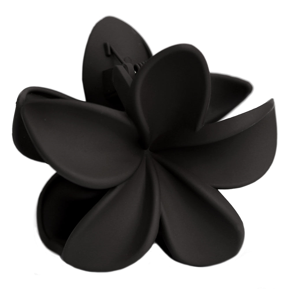 Barrette à cheveux fleur noire