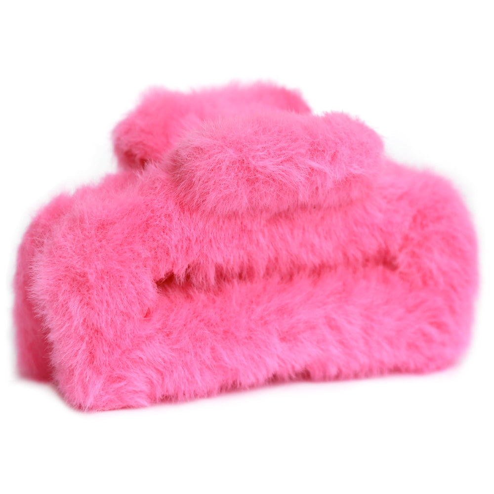 Haarklem fluffy pink