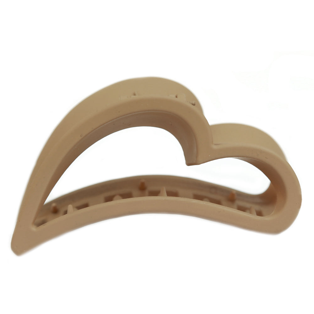 Hair clip heart caramel