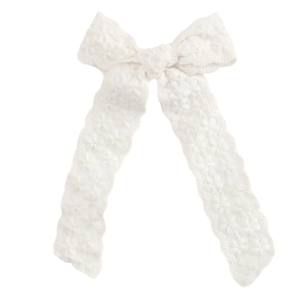 Haarspelt bow white