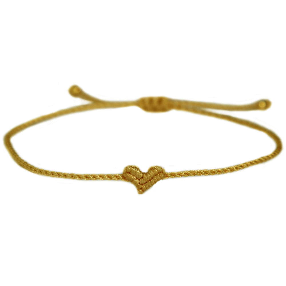 Bracelet coeur Love Ibiza curry doré