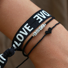 Love Ibiza Herzarmband schwarz