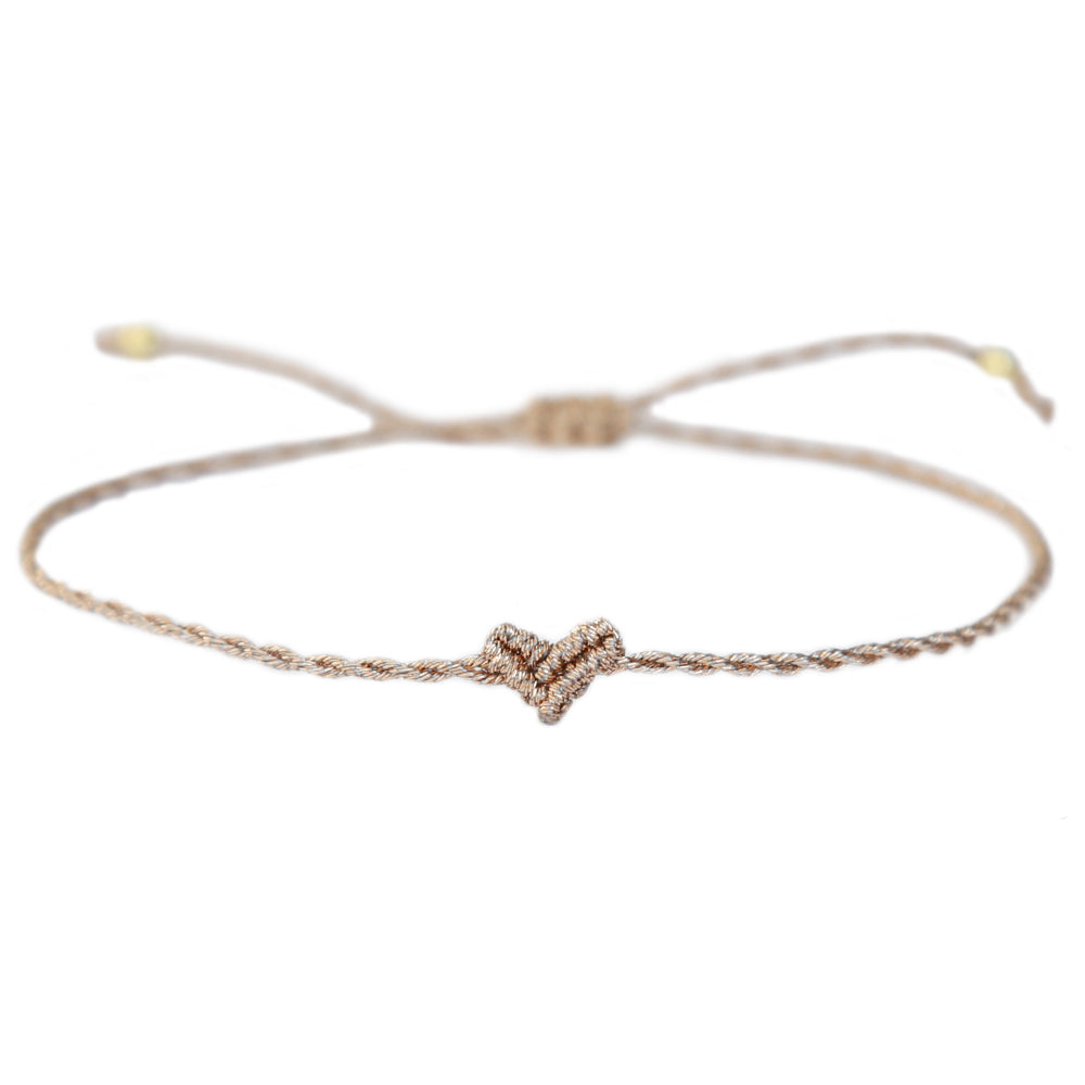 Love Ibiza heart armband champagne