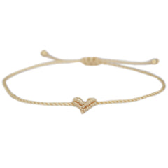 Love Ibiza heart armband beige