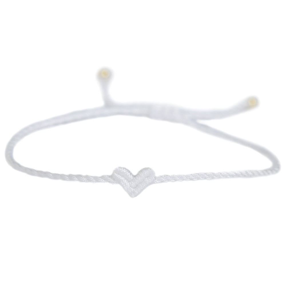 Love Ibiza heart bracelet white