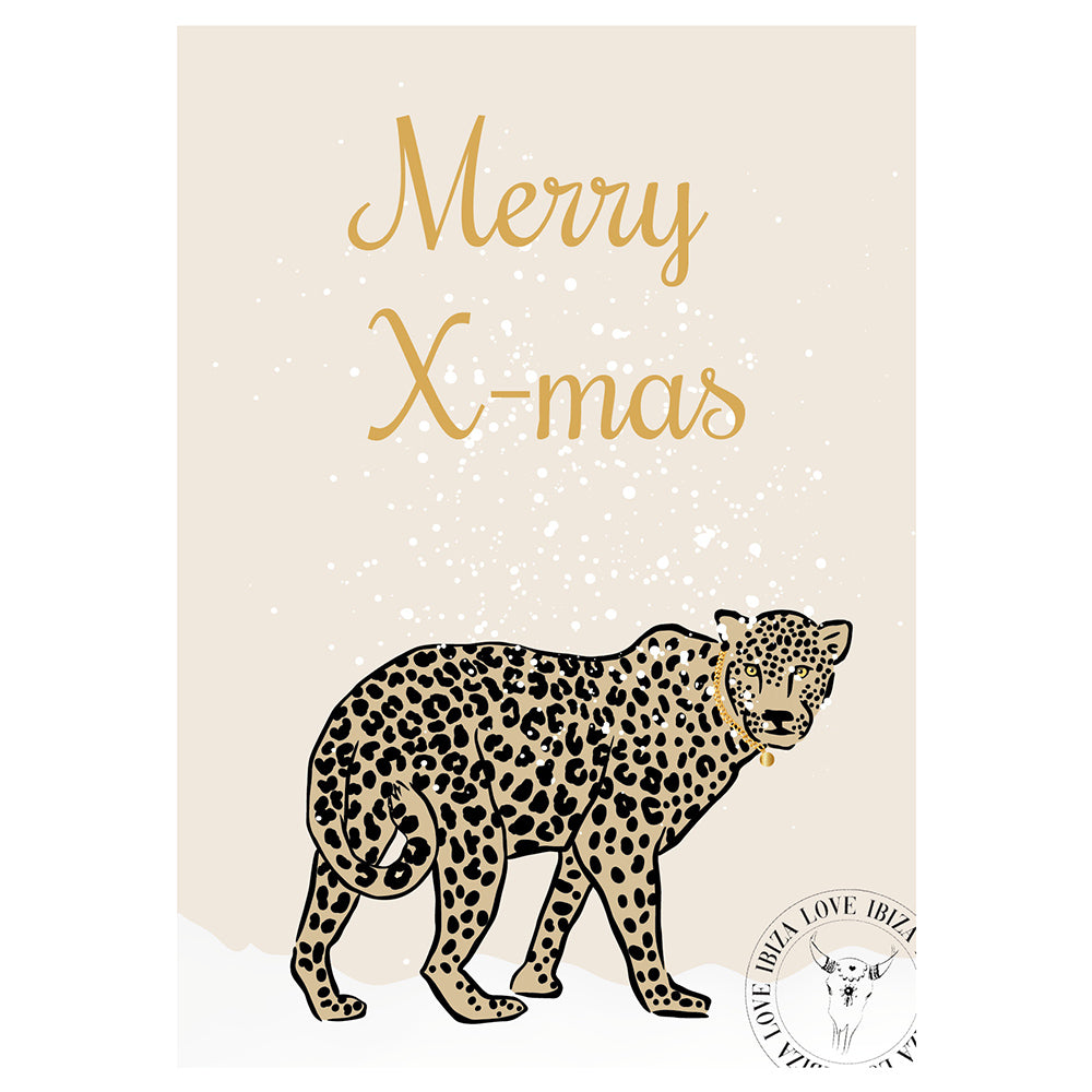 Card | Merry xmas leopard