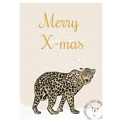 Card | Merry xmas leopard