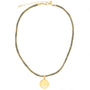 Ketting smiley zwart goud