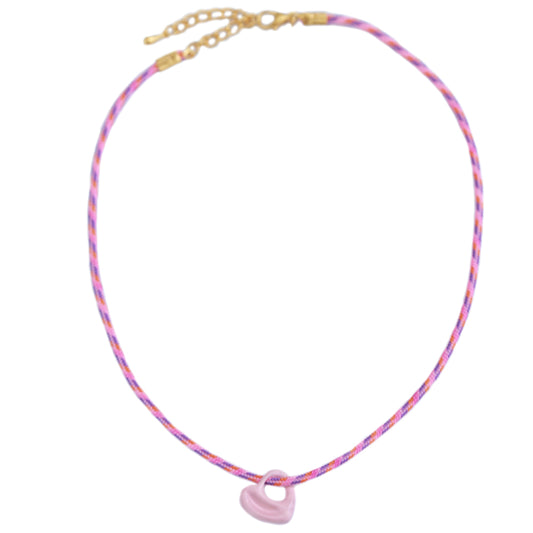 Collier surf coeur rose 1000