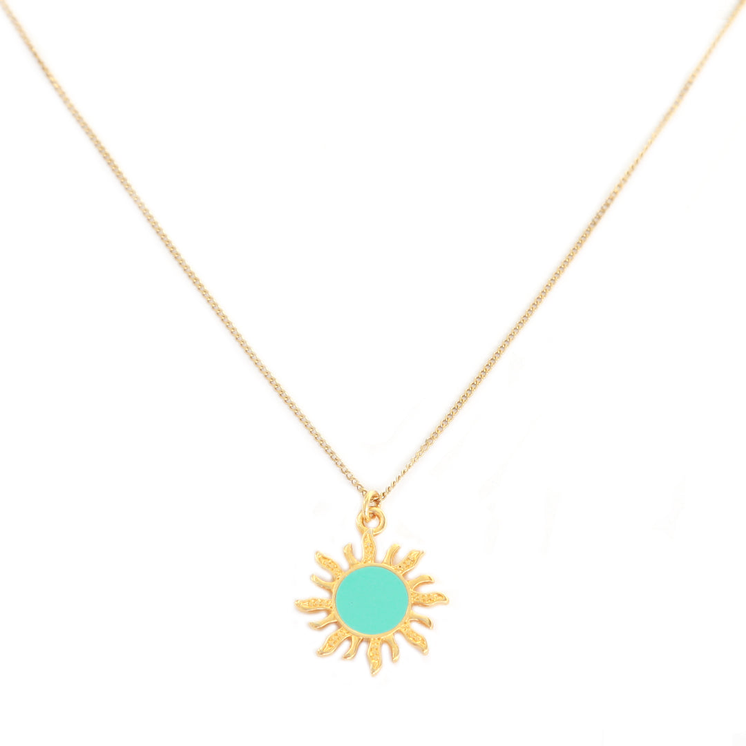 Collier soleil turquoise