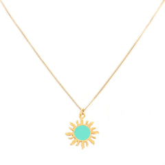 Collier soleil turquoise