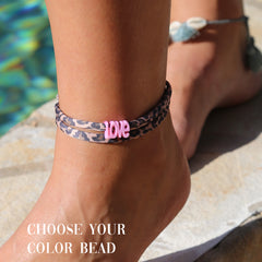 Ankle bracelet leopard love - choose your own color!