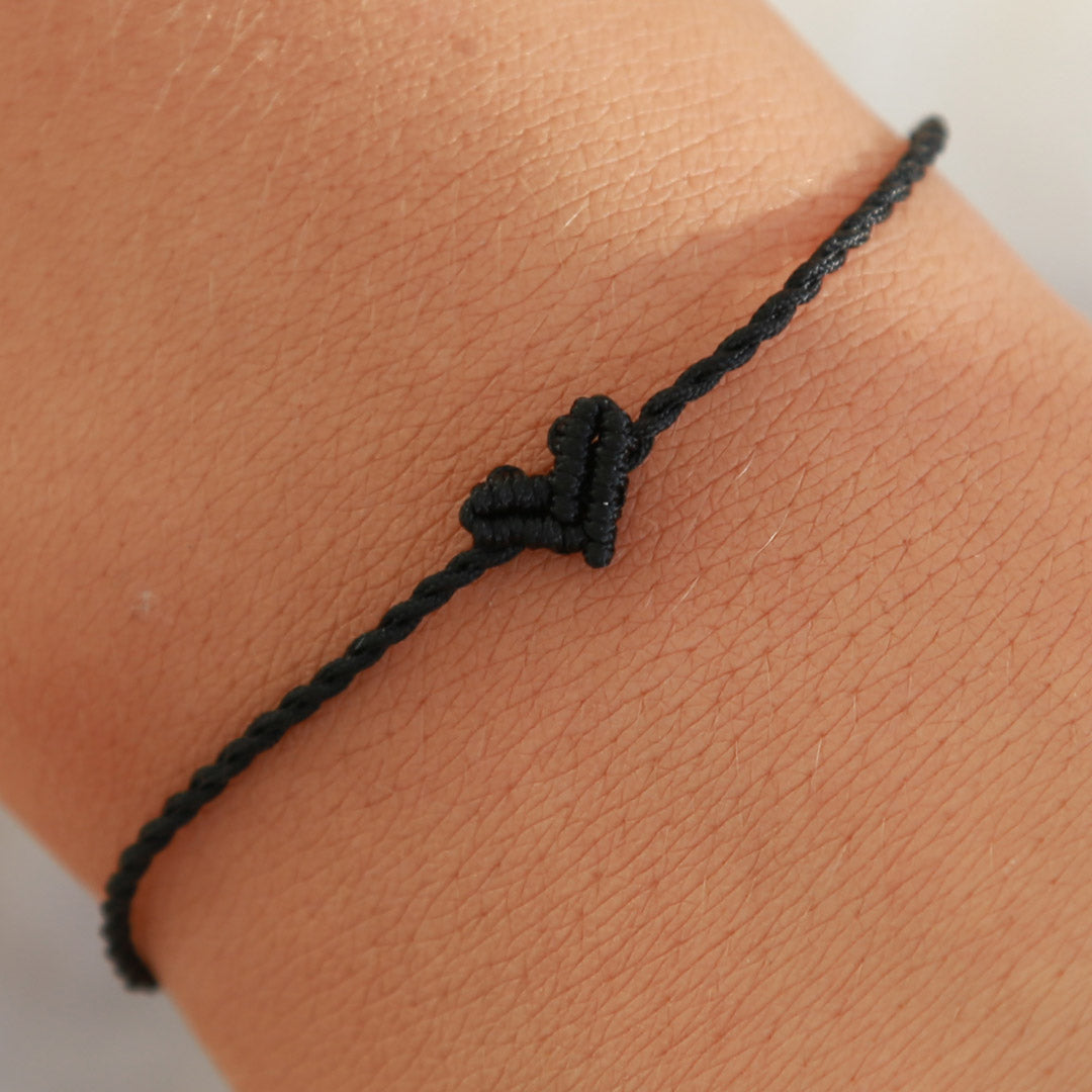 Bracelet coeur Love Ibiza noir