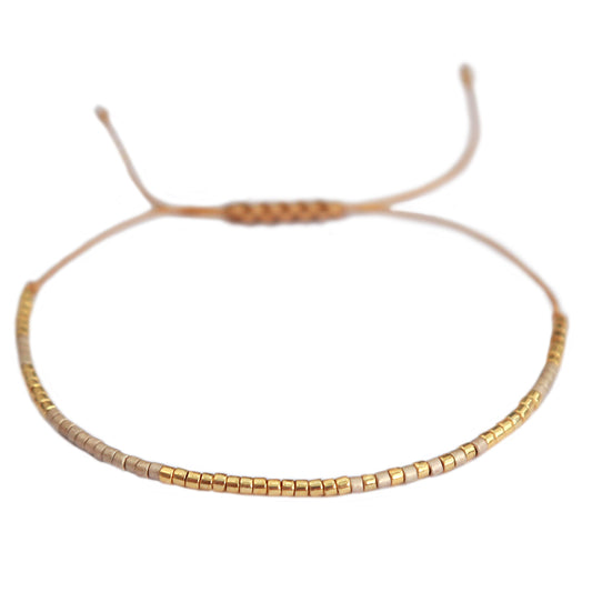 Miyuki bracelet champagne gold