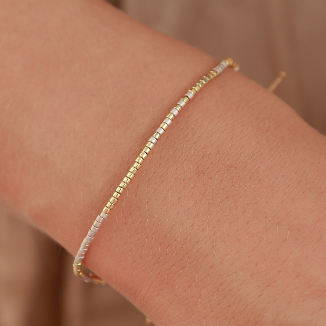 Miyuki bracelet champagne gold