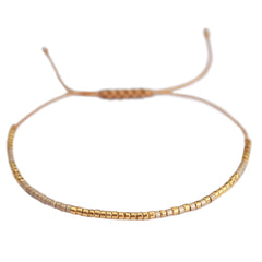 Miyuki armband champagne gold