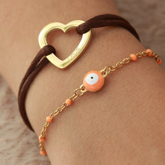 Armband griechisches Auge orange