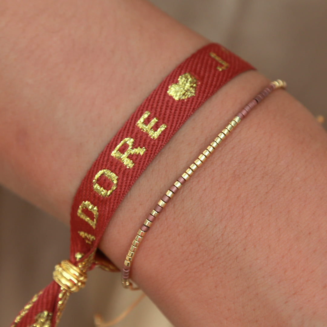 Gewebtes Armband j'adore