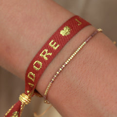 Bracelet tissé j'adore