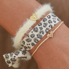 Love Ibiza heart armband beige